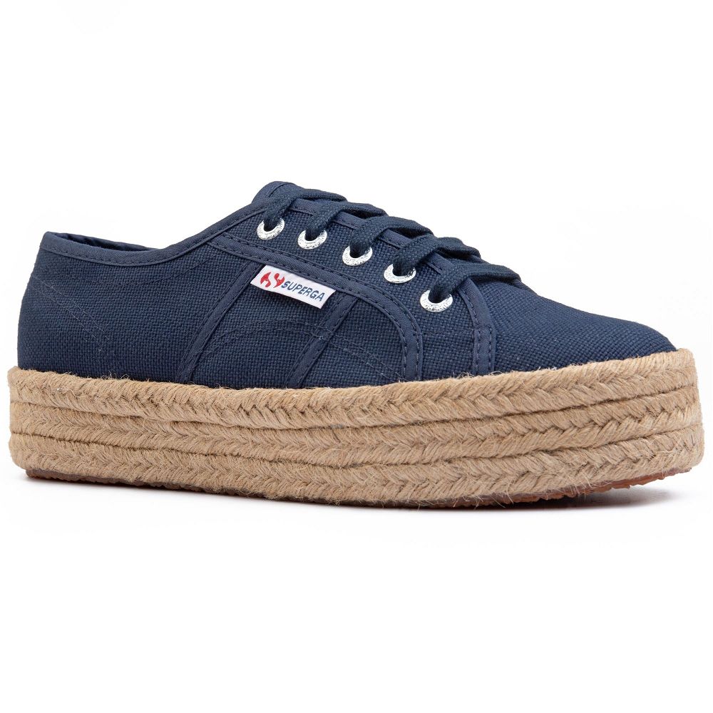 Superga 2730 Rope Blue Platform Sneakers - Women's Sneakers USA | US1320967